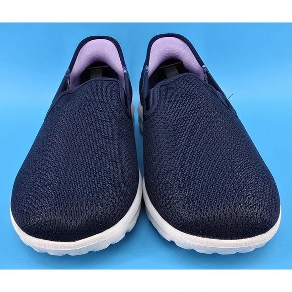 Skechers Slip-ins GOwalk Women's Comfort Shoes Sz 12 Navy Travel Washable Light - Picture 4 of 8